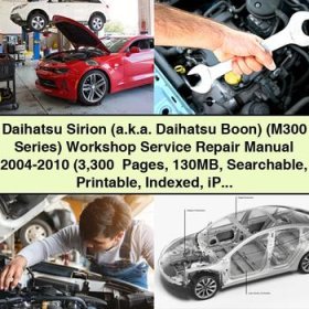 Daihatsu Sirion (a.k.a. Daihatsu Boon) (M300 Series) Workshop Manual de servicio y reparación 2004-2010 (3 300+ Pages 130MB Searchable Indexed iPad-ready)