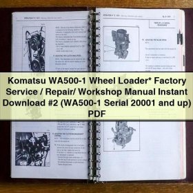 Komatsu WA500-1 Wheel Loader Factory Service/Repair/ Workshop Manual #2 (WA500-1 Serial 20001 and up)