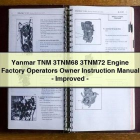 Manual del Operador del Motor Yanmar TNM 3TNM68 3TNM72 - Mejorado - PDF