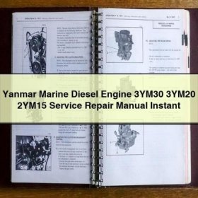 Yanmar Marine Diesel Engine 3YM30 3YM20 2YM15 Manual de servicio y reparación Instant Download PDF
