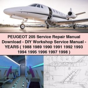 PEUGEOT 205 Manual de servicio y reparación -DIY Workshop Service Manual-YEARS ( 1988 1989 1990 1991 1992 1993 1994 1995 1996 1997 1998 )