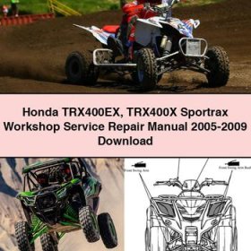 Honda TRX400EX TRX400X Sportrax Workshop Manual de servicio y reparación 2005-2009