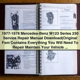 Manual de Reparación Mercedes-Benz W123 Serie 230 (1977-1978)