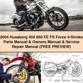 2004 Husaberg 450 650 FE FS Force 4-Stroke Parts Manual & Owners Manual & Manual de servicio y reparación (FREE Preview)
