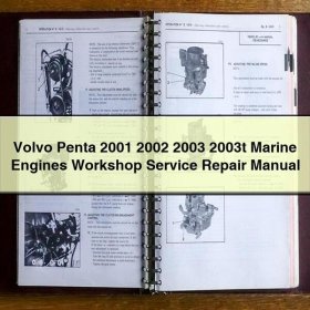 Volvo Penta 2001 2002 2003 2003t Marine Engines Workshop Manual de servicio y reparación