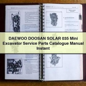 Catálogo de Piezas de Servicio para Miniexcavadoras DAEWOO DOOSAN SOLAR 035
