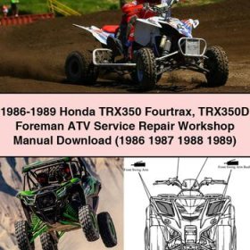 1986-1989 Honda TRX350 Fourtrax TRX350D Foreman ATV Service Repair Workshop Manual (1986 1987 1988 1989)