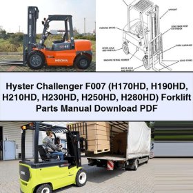 Manual de Piezas para Carretillas Elevadoras Hyster Challenger F007 (H170HD, H190HD, H210HD, H230HD, H250HD, H280HD)