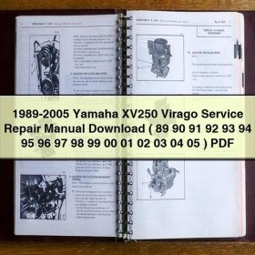 1989-2005 Yamaha XV250 Virago Manual de servicio y reparación ( 89 90 91 92 93 94 95 96 97 98 99 00 01 02 03 04 05 )