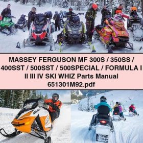 MASSEY FERGUSON MF 300S/350SS/400SST/500SST/500SPECIAL/FORMULA I II III IV SKI WHIZ Parts Manual 651301M92
