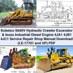 Manual de Reparación y Servicio para Excavadora Hidráulica Kobelco SK60V y Motor Diesel Industrial Isuzu 4JA1, 4JB1, 4JC1 (LE-17701 y posteriores)