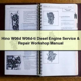 Manual de Servicio y Reparación del Motor Diesel Hino W06d/W06d-ti - Descarga PDF