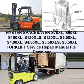 Manual de Servicio y Reparación de Montacargas Hyster Spacesaver S70XL, S80XL, S100XL, S120XLS, S120XL, S3.50XL, S4.00XL, S4.50XL, S5.50XLS y S5.50XL