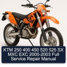 KTM 250 400 450 520 525 SX MXC EXC 2000-2003 Full Service Repair Manual