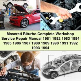 Maserati Biturbo Manual completo de servicio y reparación del taller 1981 1982 1983 1984 1985 1986 1987 1988 1989 1990 1991 1992 1993 1994