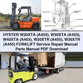 Manual de Servicio y Piezas para Montacargas Hyster W20XTA, W30XTA, W40XTA (A453), W20XTR, W30XTR (A455)