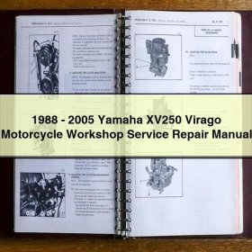 1988-2005 Yamaha XV250 Virago Motorcycle Workshop Manual de servicio y reparación