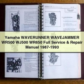 Yamaha WAVERUNNER WAVEJAMMER WR500 WJ500 WR650 Full Manual de servicio y reparación 1987-1993