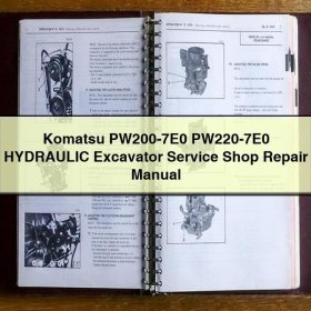 Manual de Reparación y Servicio de la Excavadora Hidráulica Komatsu PW200-7E0 PW220-7E0