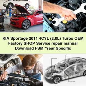 KIA Sportage 2011 4CYL (2.0L) Turbo OEM Factory Shop Manual de servicio y reparación FSM Year Specific