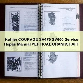 Kohler COURAGE SV470 SV600 Manual de servicio y reparación VERTICAL CRANKSHAFT