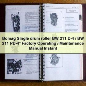 Manual de Operación y Mantenimiento Bomag BW 211 D-4 / BW 211 PD-4 (Descarga Inmediata PDF)