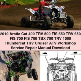 2010 Arctic Cat 400 TRV 500 FIS 550 TRV 650 FIS 700 FIS 700 TBX 700 TRV 1000 Thundercat TRV Cruiser ATV Workshop Manual de servicio y reparación Download PDF