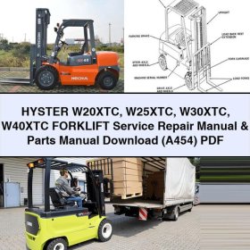 Manual de Servicio y Refacciones para Montacargas Hyster W20XTC, W25XTC, W30XTC, W40XTC (A454)