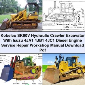 Kobelco SK60V Hydraulic Crawler Excavator With Isuzu 4JA1 4JB1 4JC1 Diesel Engine Service Repair Workshop Manual Pdf