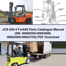 JCB 930-4 Gabelstapler Teilekatalog Handbuch (Seriennummern: 00660300-00664999, 00822000-00823755)