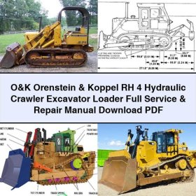 O&K Orenstein & Koppel RH 4 Hydraulic Crawler Excavator Loader Full Manual de servicio y reparación