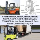 HYSTER N40EA N50EA N40ER N45ER N30FR N40FR N45FR N50FA Electric Forklift Service Repair Manual & Parts Manual (D138)