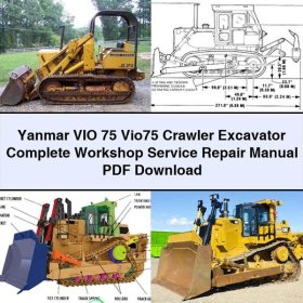 Yanmar VIO 75 Vio75 Crawler Excavator Manual completo de servicio y reparación del taller