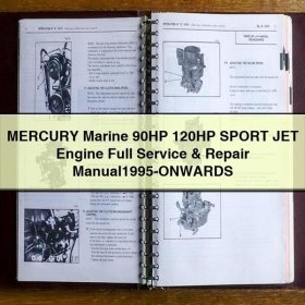 MERCURY Marine 90HP 120HP SPORT JET Engine Full Manual de servicio y reparación1995-ONWARDS