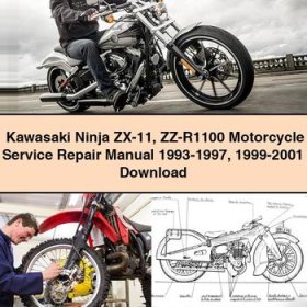 Kawasaki Ninja ZX-11 ZZ-R1100 Motorcycle Manual de servicio y reparación 1993-1997 1999-2001