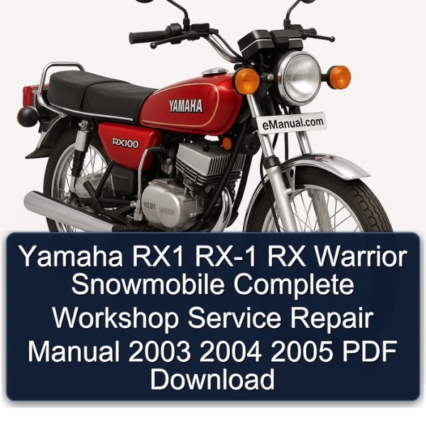 Yamaha RX1 RX-1 RX Warrior Snowmobile Complete Workshop Service Repair Manual 2003 2004 2005 PDF Download