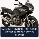 Yamaha TDM 850 1996 &1999 Workshop Repair Service Manual