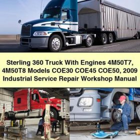 Sterling 360 Truck With Engines 4M50T7 4M50T8 Models COE30 COE45 COE50 2009 Industrial Service Repair Workshop Manual