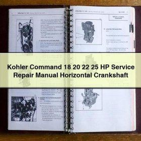 Kohler Command 18 20 22 25 HP Manual de servicio y reparación Horizontal Crankshaft