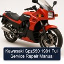 Kawasaki Gpz550 1981 Full Service Repair Manual
