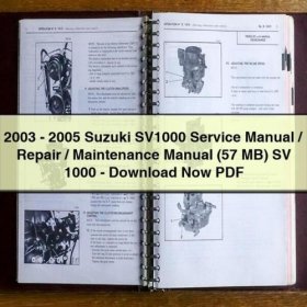 Manual de Servicio Suzuki SV1000 (2003-2005) - Descarga PDF