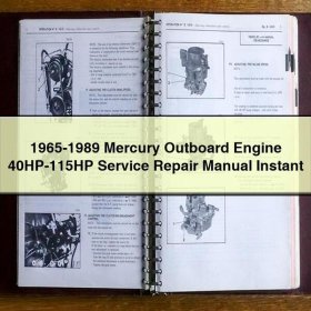1965-1989 Mercury Outboard Engine 40HP-115HP Manual de servicio y reparación