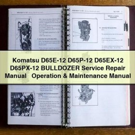 Komatsu D65E-12 D65P-12 D65EX-12 D65PX-12 BULLDOZER Manual de servicio y reparación + Operation & Maintenance Manual