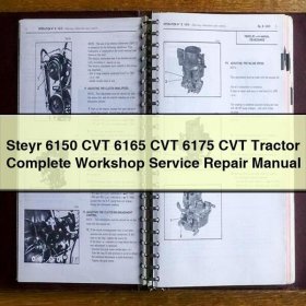 Steyr 6150 CVT 6165 CVT 6175 CVT Tractor Manual completo de servicio y reparación del taller