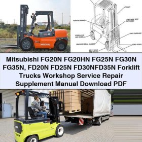Mitsubishi Gabelstapler Werkstatt-Service-Reparatur-Handbuch (FG20N, FG20HN, FG25N, FG30N, FG35N, FD20N, FD25N, FD30N, FD35N)
