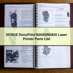XEROX DocuPrint N2025/N2825 Laser Printer Parts List