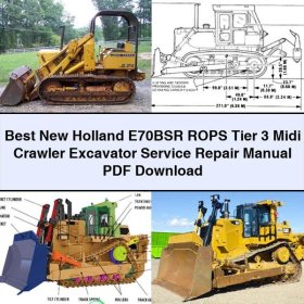 Best New Holland E70BSR ROPS Tier 3 Midi Crawler Excavator Manual de servicio y reparación
