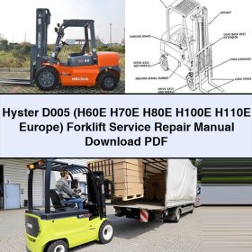 Manual de Servicio y Reparación de Montacargas Hyster D005 (H60E H70E H80E H100E H110E Europa)
