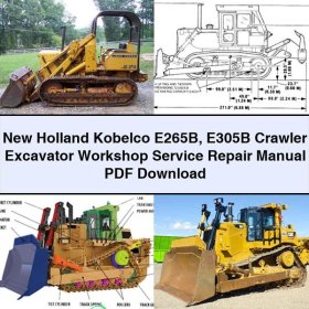 New Holland Kobelco E265B E305B Crawler Excavator Workshop Manual de servicio y reparación