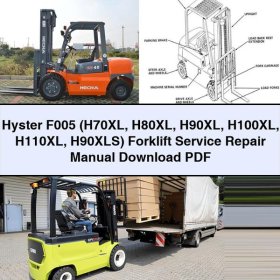 Hyster F005 (H70XL H80XL H90XL H100XL H110XL H90XLS) Forklift Manual de servicio y reparación